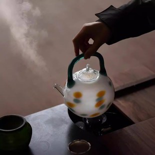 玻璃煮茶壶家用全自动耐高温煮茶器泡茶提梁烧水壶电陶炉 中式
