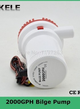 12V 2000gph Bilge Pump Ship DC Submersible  Marine Boat Ele