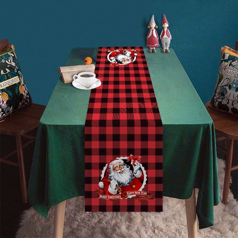 2023年新款圣诞节桌旗节日家用装饰品餐桌垫圣诞格子雪人亚麻桌旗,节庆用品/礼品,圣诞装饰品,淘宝优惠券,粉丝福利购,淘宝优惠卷