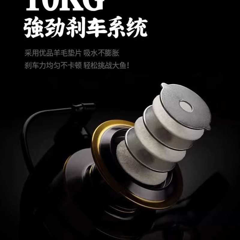 轮轮路海杆轮手竿金属轮海竿全金属微物鱼线抛T竿渔轮纺车亚鱼