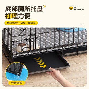 猫别墅宠物笼子一体猫屋舍猫空笼猫砂盆猫窝猫围栏狗笼子家用室内