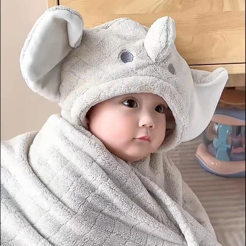 儿童速干浴巾斗篷a类新生儿宝宝超软带帽浴袍加厚吸水不掉毛,婴童用品,浴巾,淘宝优惠券,粉丝福利购,淘宝优惠卷
