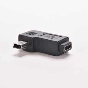 Mini USB Type A Male To Micro USB B Female 90 Degree Left A