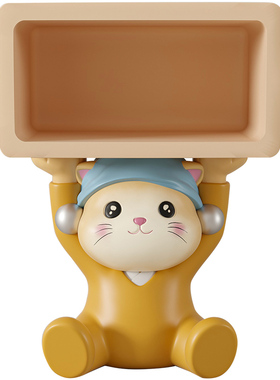 卧室可爱猫床头柜客厅大型落x地摆件创意家居儿童房装饰床边置物