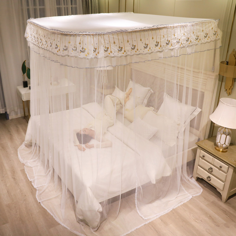 导轨蚊帐家用u型轨道2023新款加厚支架加密高级卧室公主风落地款,床上用品,蚊帐,淘宝优惠券,粉丝福利购,淘宝优惠卷