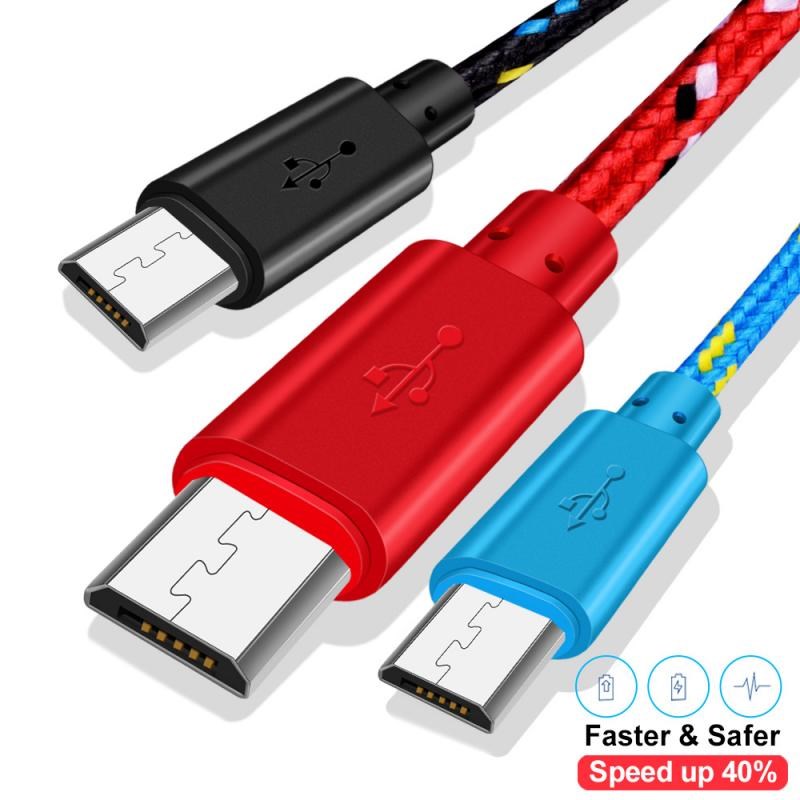 Nylon Braided USB Cable 1M 2M Data Sync Fast Charging USB C