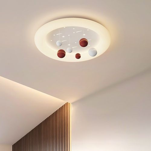 儿童房全光谱护眼奶油风云朵吸顶灯创意普瑞男孩女孩房间led灯具