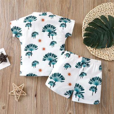 速发Newborn Baby Boys Girls 2Pcs Summer Clothes Short Sleeve