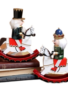 欧式胡桃夹子木偶兵儿童房摆设创C意酒柜电视柜客厅家居木质礼物