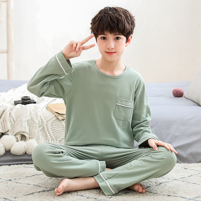 儿童睡衣男童春秋薄款男孩大童长袖空调服小孩秋季家居服套装,童装/婴儿装/亲子装,家居服套装,淘宝优惠券,粉丝福利购,淘宝优惠卷