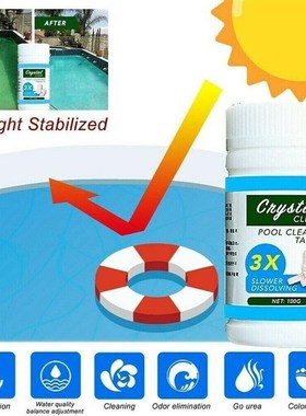 100Pc Pool Cleaning Floating Chlorine Tablets+Hot Tub Chemic
