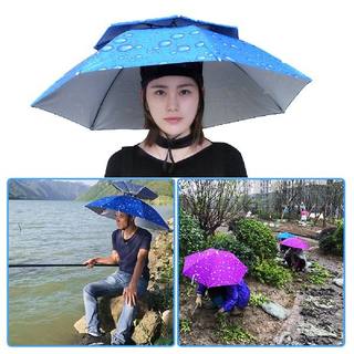 推荐Portable Rain Umbrella Hat Foldable Outdoor Angler Sun