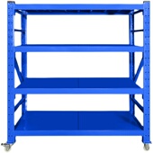 带轮子货架可移动多功能拆装 快递置物架家用展示架多层仓库储物架