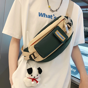 斜挎包男款胸包青少年2024新款男士挎包肩包背包男腰包男生小单肩