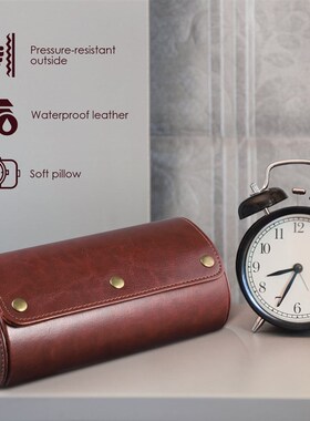 NICERIO Travel Watch Case PU Leather Watch Box 2 Slots Watc