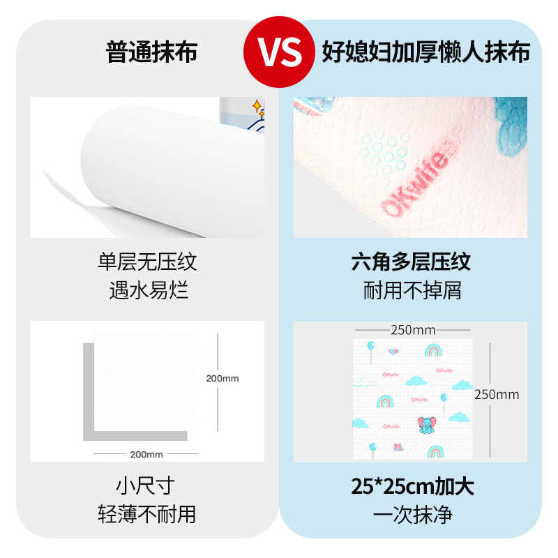 好媳妇懒人抹布一次性清洁家用百洁布用品洗碗布厨房吸油纸洗碗巾