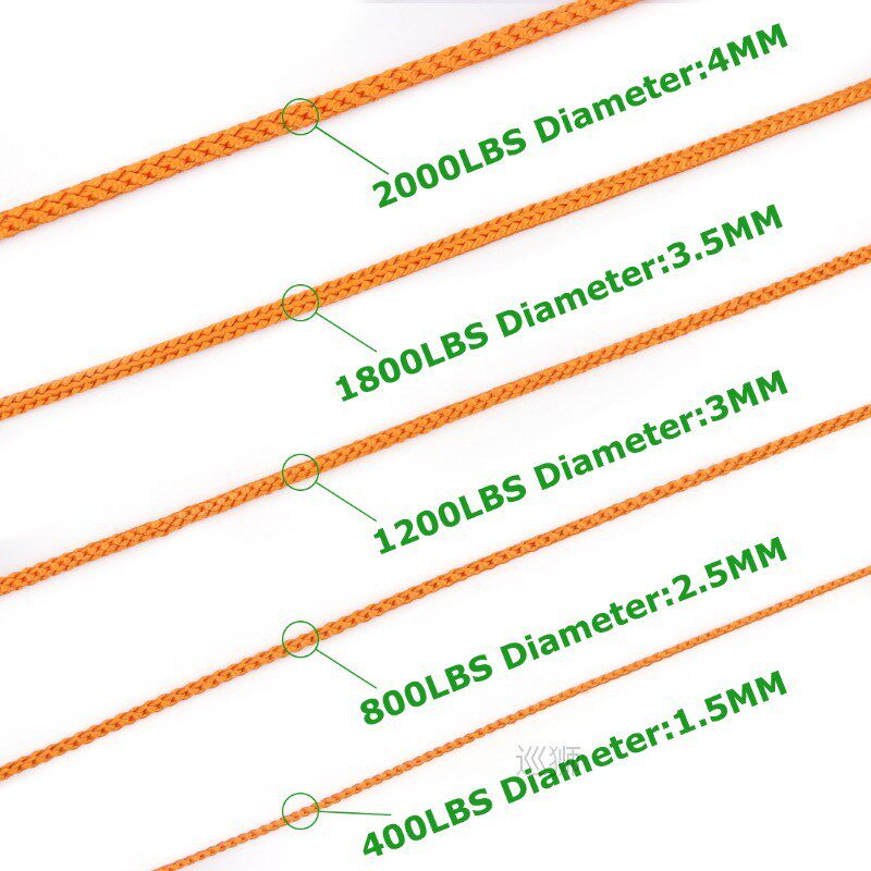 Braided Kevalr Line 1.5mm~4mm High Strength Fishing Assist L