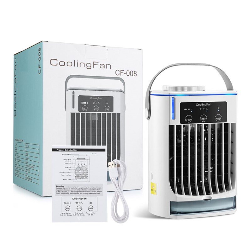 速发Haillicare Portable Air Cooler Desktop Cooling Fan Water