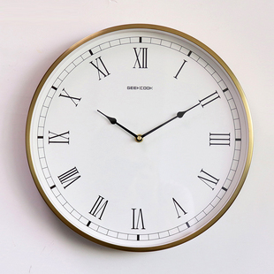 整点报时挂钟家用现简约客厅时钟创意静音石英钟西敏寺钟声挂表