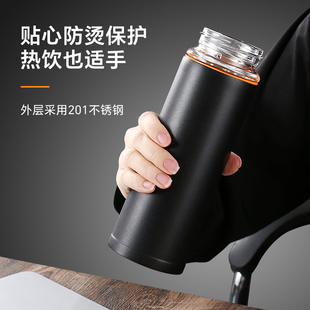 双层防摔玻璃保温杯耐高温高颜值水杯男女新款2023泡茶杯子办公室