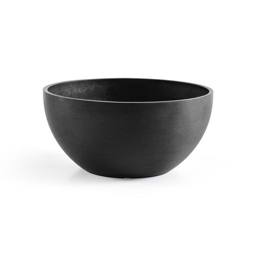 黑胶花盆龙舌兰花盆黑胶盆黑色花盆块根花盆25cm碗盆