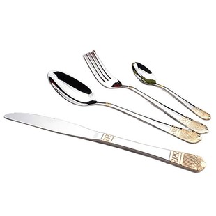 Steel Gold 新品 Stainless Dinnerware Set Zero Rose Waste Knif