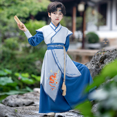 男孩古装 男童汉服2023新款 帅气唐装 儿童男装 国学服学生演出服 夏季