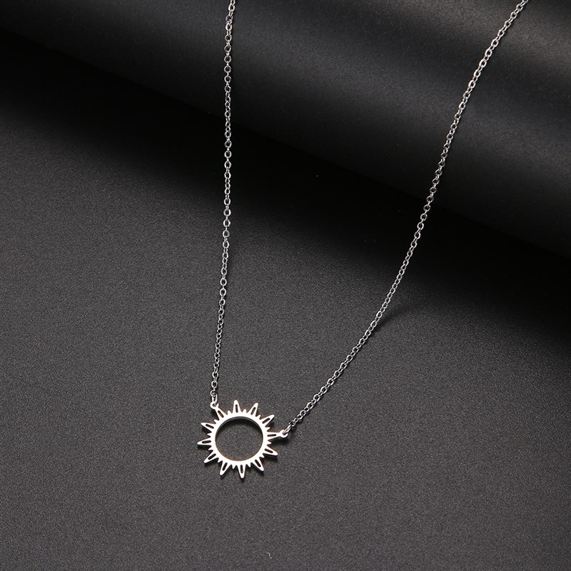 TIFI 316L ltainlessdSteveS Necklace Gol  Circle Irregular 个人护理/保健/按摩器材 皮肤测试仪器 原图主图