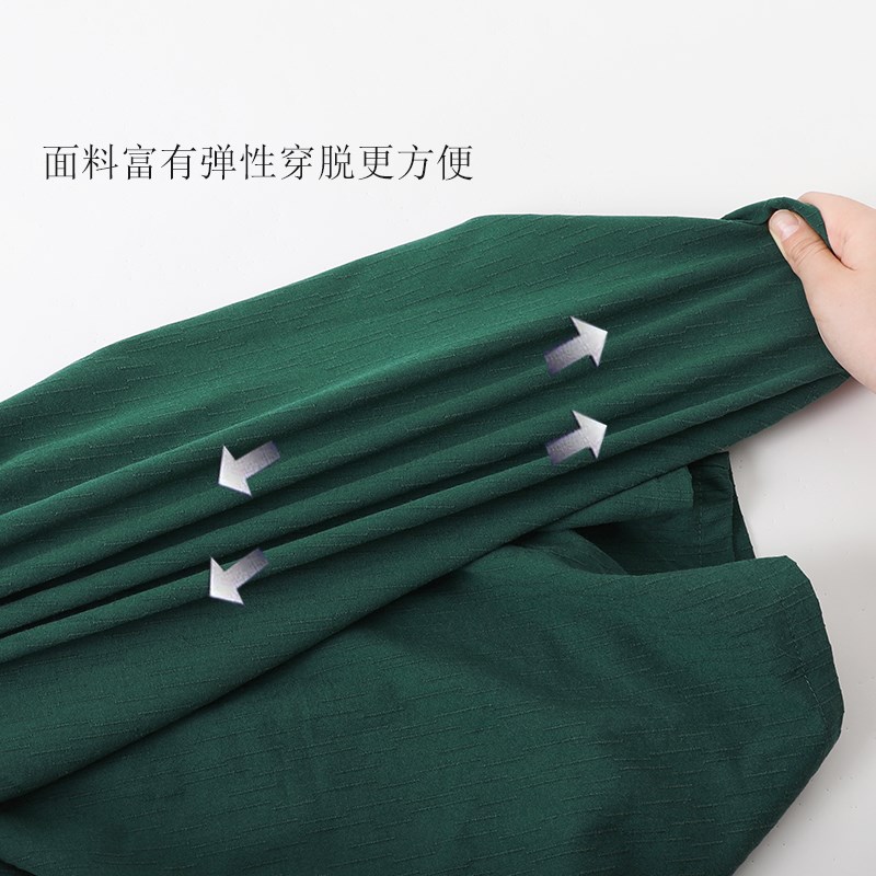 新款汗蒸服男款和服开衫洗浴足浴按摩服桑T拿服女睡衣家用