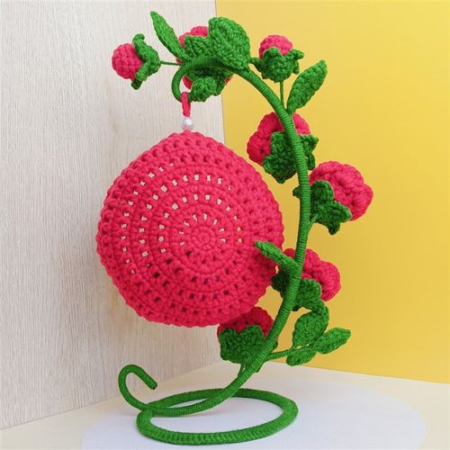 娃用花架吊篮手工钩织创意礼物娃屋蜜袋鼯吊床棉花娃娃窝针织成品