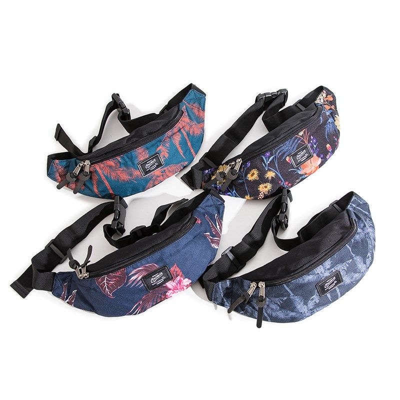 潮流个性男女腰包时尚植物花卉帆布胸包运动防水小挎包工装骑行包,箱包皮具/热销女包/男包,男士包袋,淘宝优惠券,粉丝福利购,淘宝优惠卷
