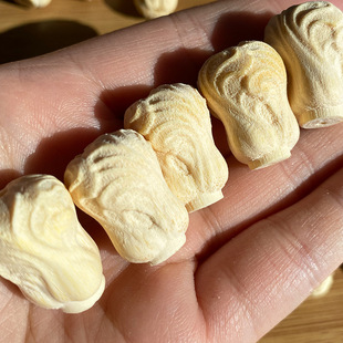 [玉节升]实心竹小配件竹制雕刻白菜I配饰手串DIY搭配小把件