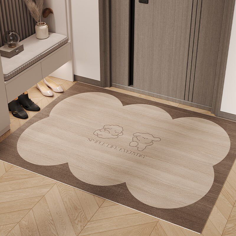 PU皮革入户地垫仿木纹现代家用室内门垫防水免洗可擦防滑进门脚垫,居家布艺,入户地垫,淘宝优惠券,粉丝福利购,淘宝优惠卷