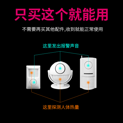 电子狗红外线报警器家用家庭无线感应防盗小偷门窗安防器材系统