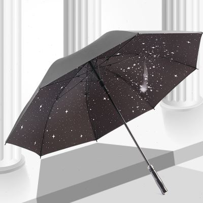 热销星空顶长柄伞超大双人遮阳太阳伞防晒0透光双层防紫外线自动