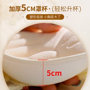 内衣女小胸聚拢加厚显大平胸超厚5CM收副乳防下垂文胸罩秋冬