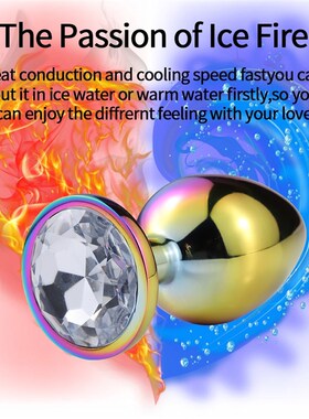 New Rainbow Color Anal Plug with 12 Colors Jewel Can Choose
