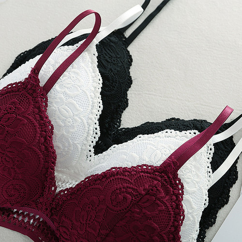 热销DeRuiLaDy Seamless Deep V Lace Bras For Women Wireless P