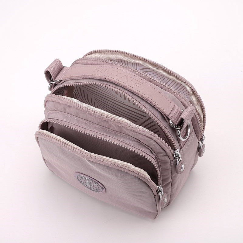 女款轻便帆布包新款女士拉链纯色单肩包斜挎包女包百搭小包休闲包