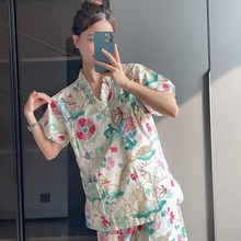 汗蒸服纯棉女款带胸垫纯棉2025新款大码情侣男女温泉桑拿服浴服