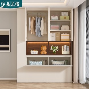床尾夹缝衣柜侧面窄立柜卧室床边柜书柜一体收纳储物柜定制9A54