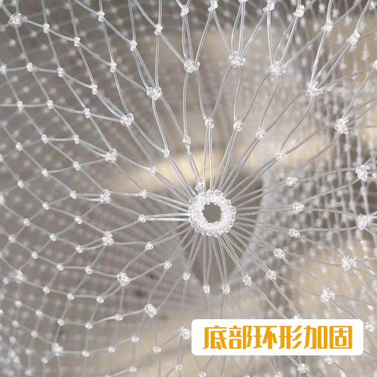 现货钓鱼抄网网兜单网p防挂尼龙鱼线手工编织小眼细眼大物抄网头