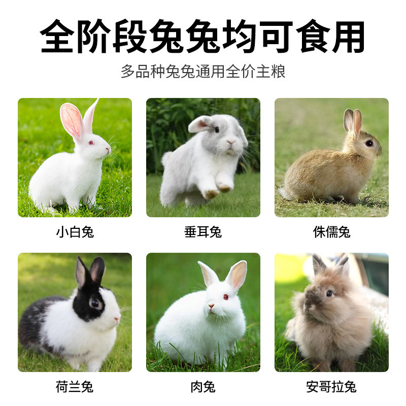 全阶段营养兔粮干草成年宠物垂耳侏儒幼兔专用饲S料粮食物零食5斤