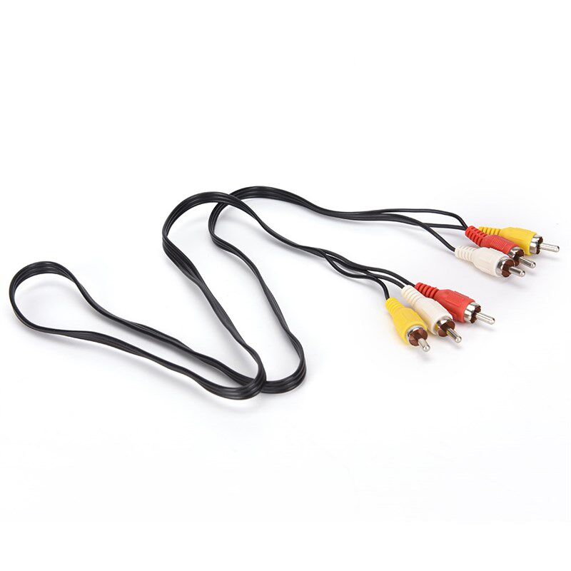 High Quality 3 RCA Male to 3 RCA Male Composite Audio Video