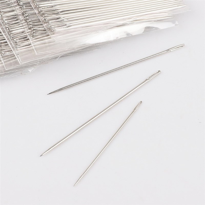 推荐25Pcs/lot Stainless Steel Large Eye Sewing Needles Sewin