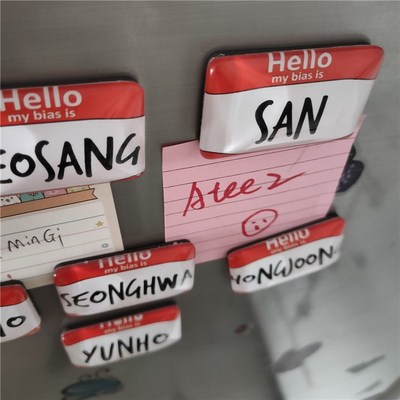 Kpop Ateez 3D Fridge magnets for decorative Note K-pop ATEEZ