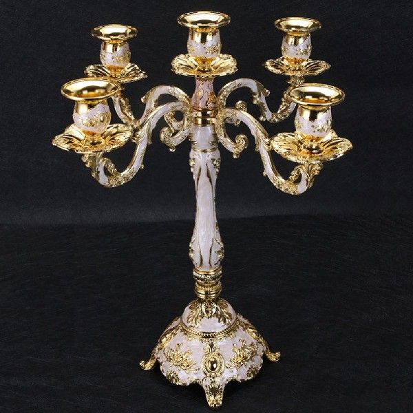 速发Metal Home Decor Romantic Candlestick Holder 5 Head 居家布艺 办公桌垫 原图主图