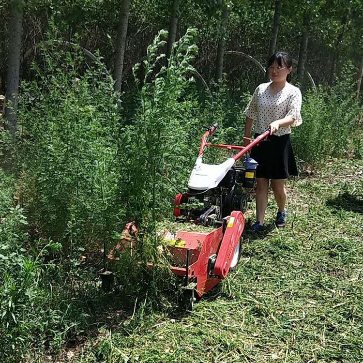 夏季果园大马力碎草还田机农用柴油动力割草机自走式手扶割草机