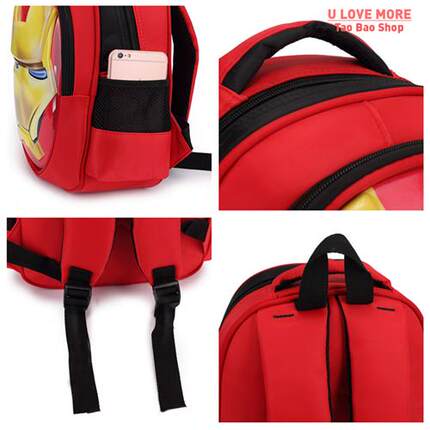 速发3D iron Man Student bag Boy Girl Schoolbag Teenagers Hig