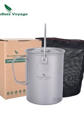 Titanium Pot Titanium Cup Mug with Folding Handle Outdoor Ca